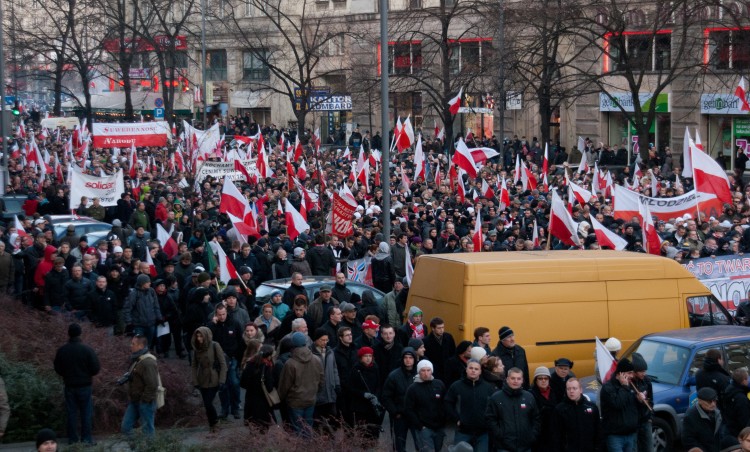 Poland's Independence March, Warsaw, 2011 (Photo: Adam Kliczek, http://zatrzymujeczas.pl, CC-BY-SA-3.0)